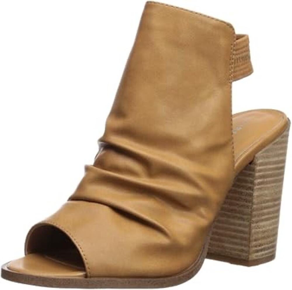REPORT Suede Booties Black Open Toe Size 9